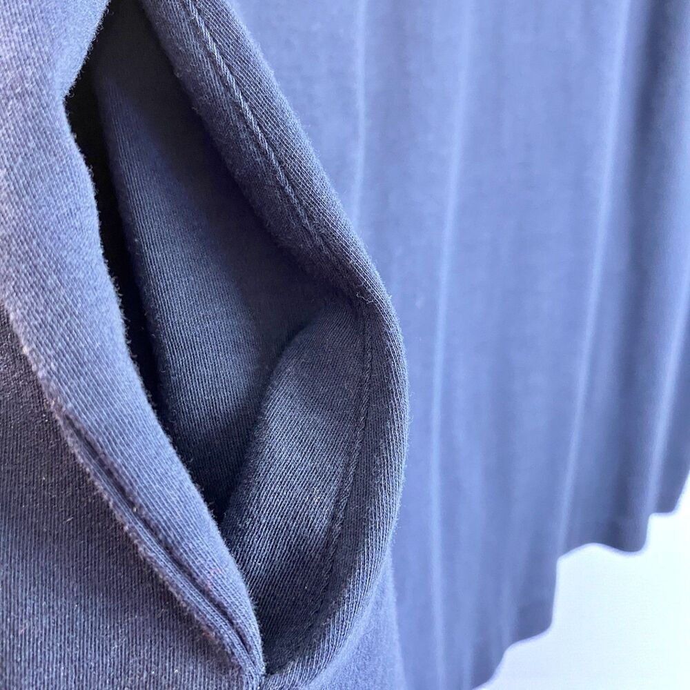 Joan Vass Pullover Top Funnel Neck Longline 3X Cotton Coastal Athleisure - Picture 5 of 9